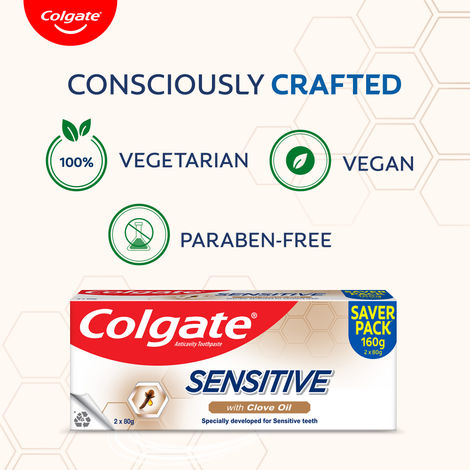 Colgate Sensitive Toothpaste, Everyday Protection With Clove oil for long-term Relief