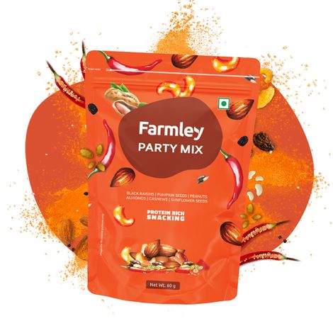 Farmley Party Mix Snacks Mix Dry Fruits - Almonds, Cashew, Peanuts, Sunflower Seeds & More