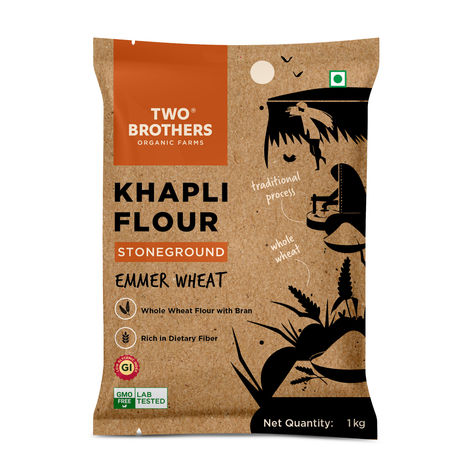 Two Brothers Stoneground Khapli | Emmer Wheat Atta, High Fibre