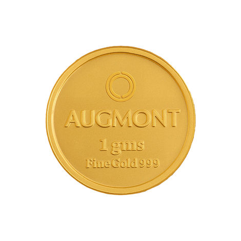 Lakshmi Ganesh Pure Gold Coin | 24 Karat 999 Pure Gold Coin | 1 g | Augmont