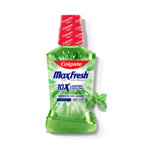 Colgate Mouthwash - Maxfresh Plax Fresh Tea Alcohol Free Imported