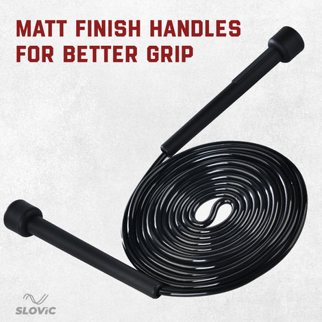 Slovic Adjustable Skipping Rope Tangle Free for Women, Men and Kids - for Gym and Exercise