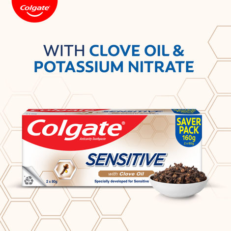 Colgate Sensitive Toothpaste, Everyday Protection With Clove oil for long-term Relief