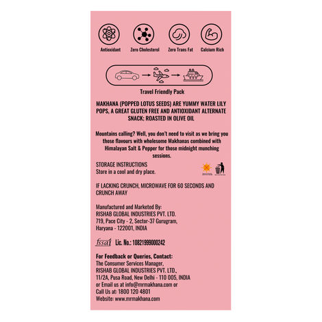 Mr Makhana Super Snack - Himalayan Salt And Pepper