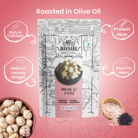 Mr Makhana Super Snack - Himalayan Salt And Pepper