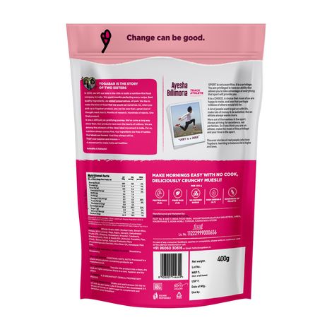 Yoga Bar Breakfast Cereal & Muesli | 91% Whole-Grains+ Dried Fruits + Fruit and Nut + Seeds