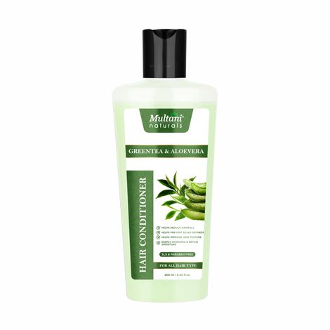 Multani Naturals Greentea & Aloevera Hair Conditioner | For Hair Fall & Scalp Dryness|No SLS
