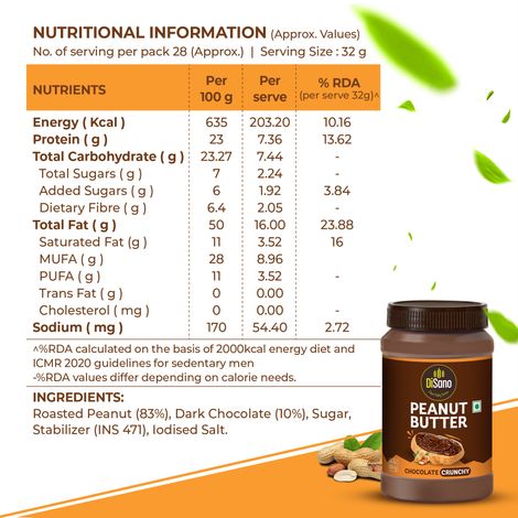 Disano Chocolate Peanut Butter Crunchy