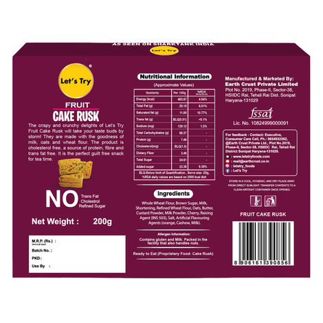 Let'S Try Fruits Cake Rusk