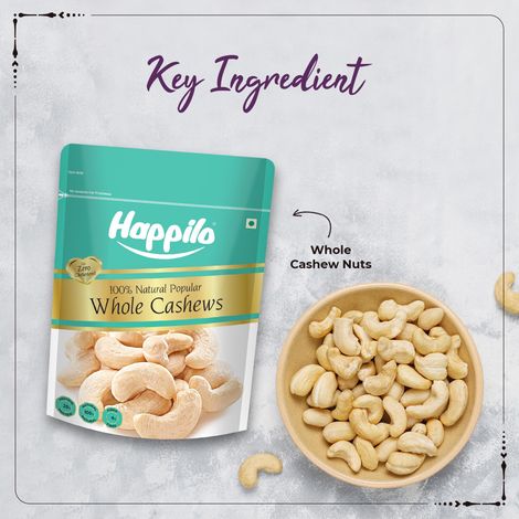 Happilo 100% Natural Whole Popular Cashews