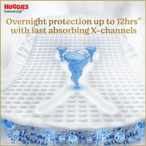 Huggies Natural Soft Premium Baby Diapers | Pant Style | L | 50 pcs