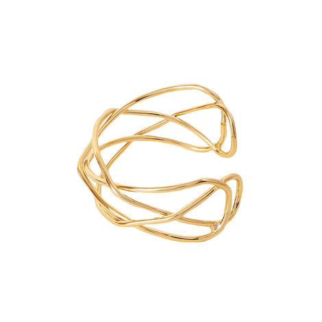 Accessorize London Women Gold Woven Metal Cuff Bracelet