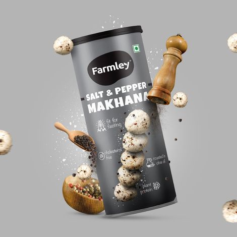 Farmley Black Pepper Roasted Makhana- Fit For Fasting