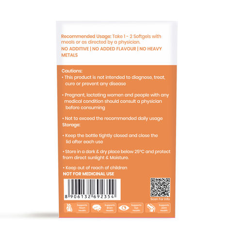 COD Liver Oil Capsule with Omega 3 Help Reduce Joint Pain & Support Heart Health