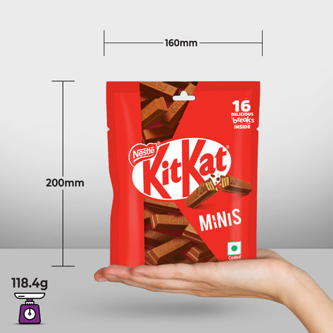 Nestle KitKat Minis Choco Coated Wafer Bar | Share Bag | Miniature Pouch