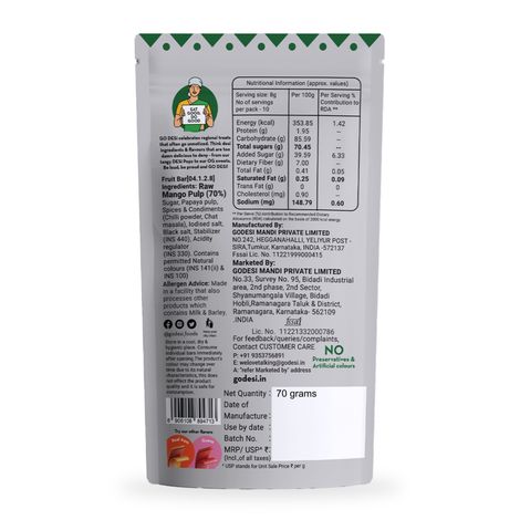 GO Desi Kaccha Aam Fruti Twist Fruit Bar