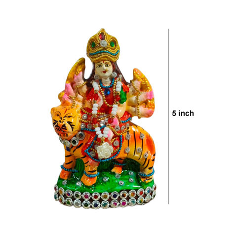 Maa Durga Idol | 5 Inch | Clay | Mangal Bhawan