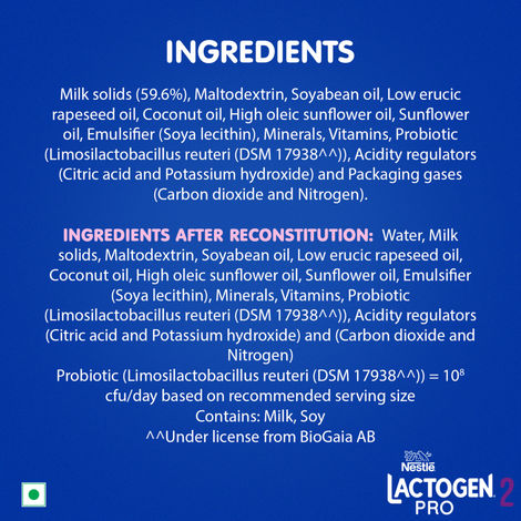 Nestle Lactogen Pro 2 Powder | Follow-Up Formula With Probiotic | After 6 Months Up To 12 Months
