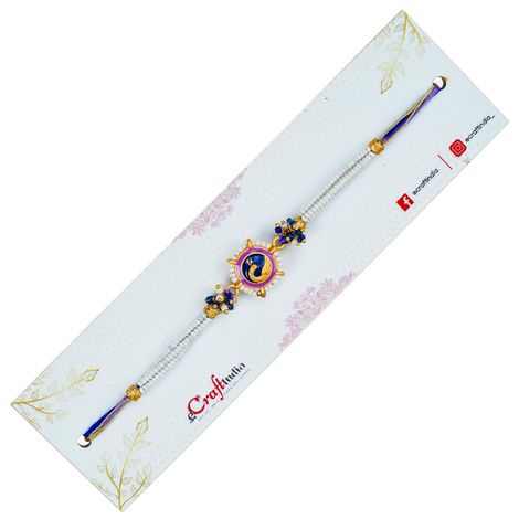 Peacock Beautiful Rakhi with Roli Chawal Pack | Designer Rakhi for Brother, Bhaiya, Bhai, Bhabhi, and Kids (eCraftIndia)