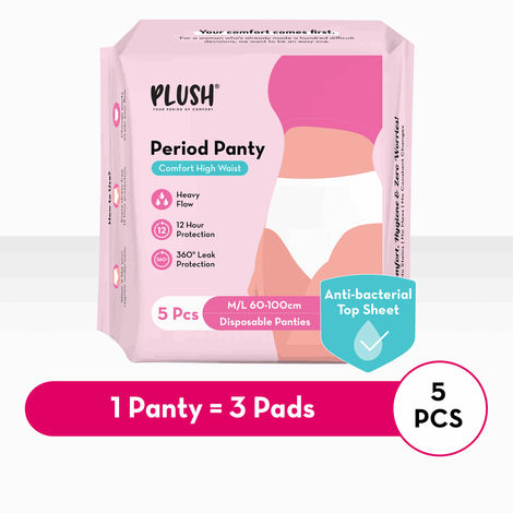Plush Comfort High Waist Disposable Period Panty | M-L