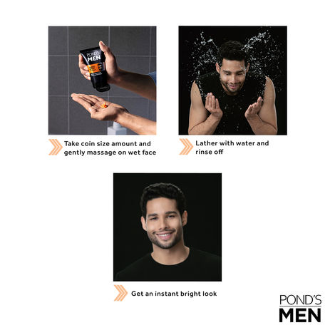 Pond's Men Energy Bright Anti-Dullness Facewash With Coffee Bean