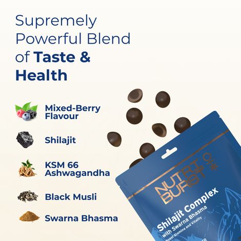 Nutriburst Shilajit Resin Gummies MixedBerry Flavor