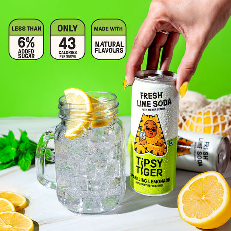 Tipsy Tiger Ginger Ale (With Real Ginger)(250ml), Tipsy Tiger Fresh Lime Soda(250ml) & Tipsy Tiger Low Cal Tonic Water(250ml) Combo