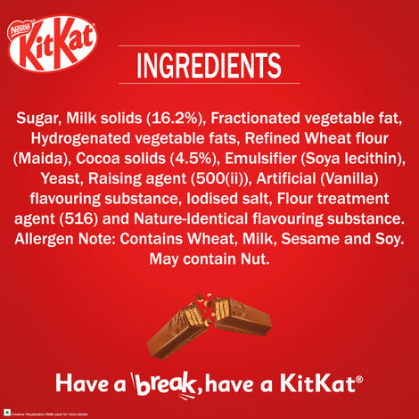 Nestle KitKat 4 Fingers Choco Coated Wafer Bar