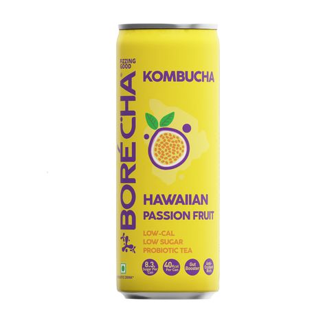 Borecha Hawaiian Passionfruit Probiotic Kombucha