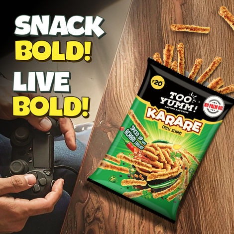 Too Yumm! Karare Chilli Achari Flavour | Tangy | No Palm Oil Crisps