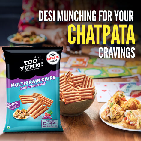 Too Yumm! Dahi Papdi Chaat Multigrain Healthy Chips High Protein Crunchy Crisps Combo 