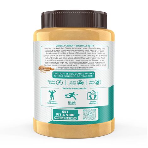 MuscleBlaze Classic Peanut Butter with Omega 3 & 6 (Crunchy)