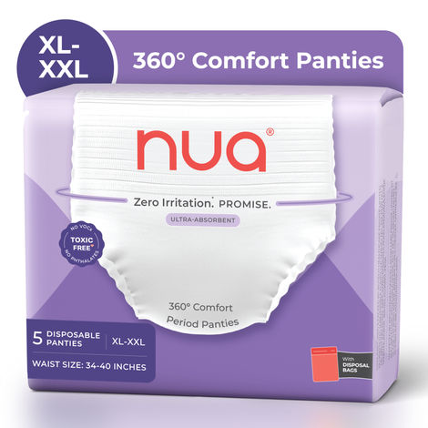 Nua 360 Degree Comfort Disposable Period Panties XL-XXL | Ultra-Absorbent