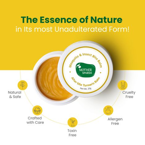 Mother Sparsh After Bite Turmeric Balm For Rashes And Mosquito Bites