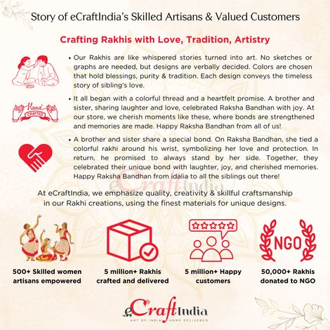 Stone Designer Rakhi (eCraftIndia)