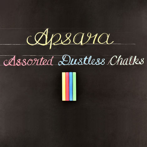 Apsara Dustless Chalk Assorted (Pack of 10)