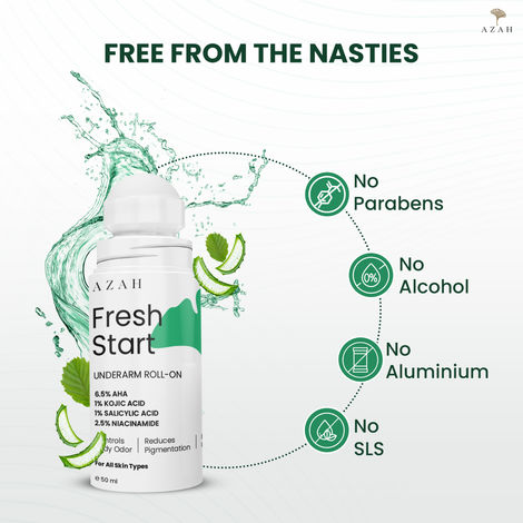 Azah Fresh Start Premium 6.5% Aha Underarm Roll-On