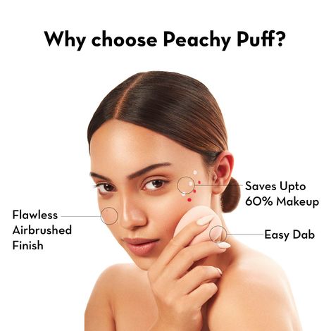 Plush Beauty Sponge For Smooth Makeup Application Peachy Puff Makeup Blender