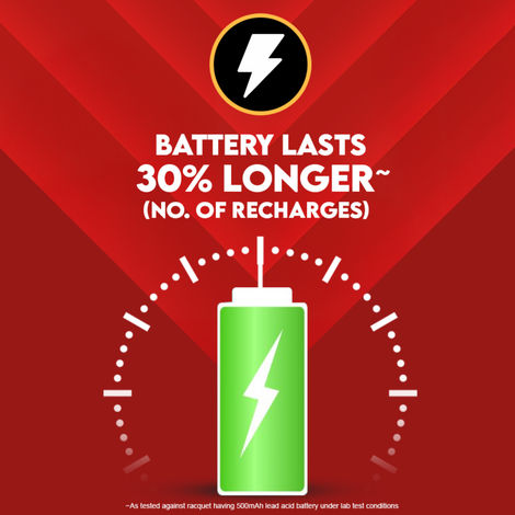 Mortein Advanced Electric Mosquito Racquet Bat | 30% Longer Battery