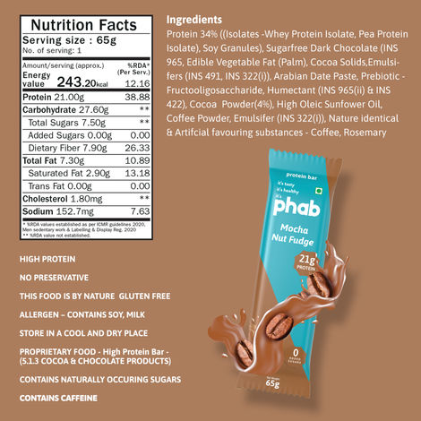 Phab Protein Bar Mocha Fudge protein