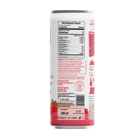 Borecha Cranberry Cosmo Seltzer Kombucha