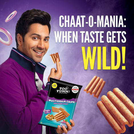 Too Yumm! Dahi Papdi Chaat Multigrain Healthy Chips High Protein Crunchy Crisps