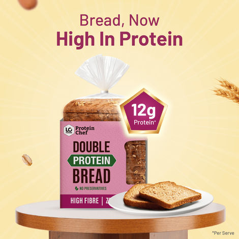 Protein Chef Double Protein Bread (No Maida, Multigrain Brown Bread) - Made with MP Sharbati Wheat