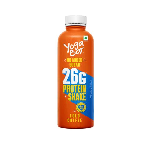 Yoga Bar 26g Protein Shake Cold Coffee |Protein Milkshake with No Added Sugar