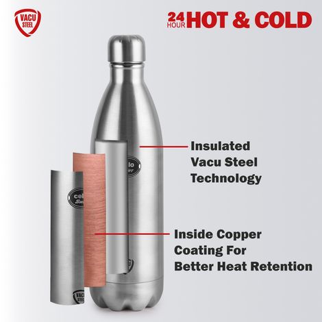 Cello Swift Thermosteel Water Bottle 500ml, Silver
