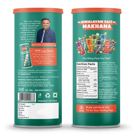 Farmley Himalayan Salted Makhana Roasted In Olive Oil