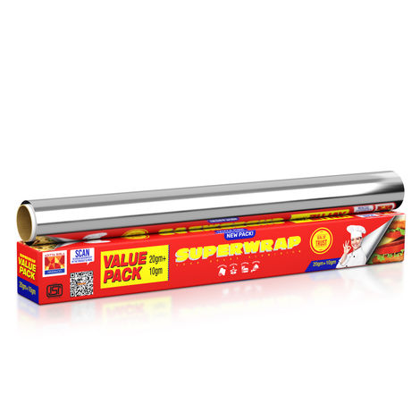 Hindalco Super Wrapp Aluminium Foil | 20 g + 10 g | Pack Of 3