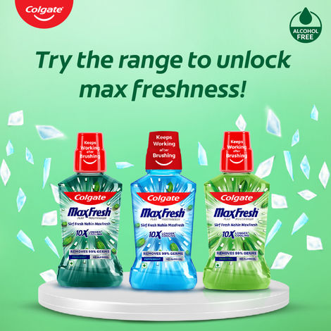 Colgate MaxFresh Mouthwash Sachet Stick, Antibacterial, 0% Alcohol, Travel/Daily Freshness