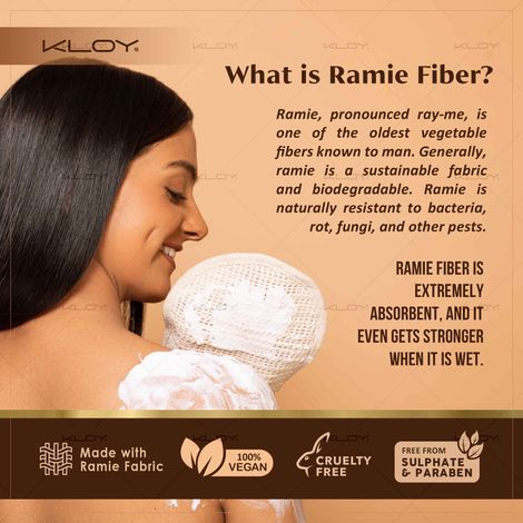 Kloy Natural Ramie Bath Scrubber