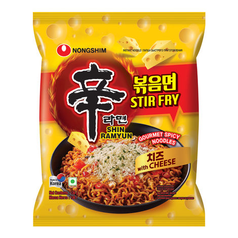 Korean Nongshim Shin Ramyun Stir Fry Noodles With Cheese Veg